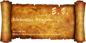Bánhegyi Vivien névjegykártya